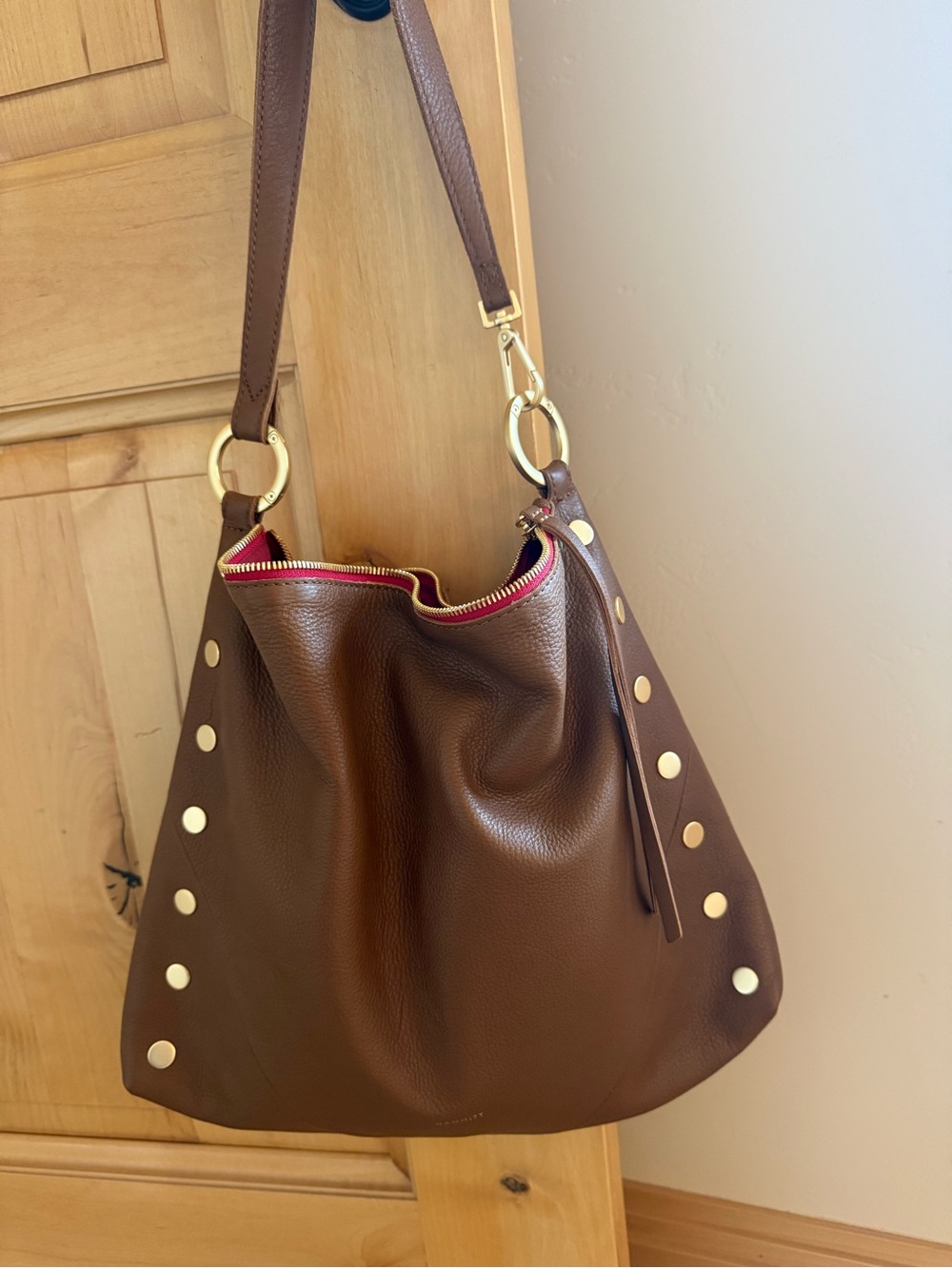Hammitt Mahogany Leather Kyle with Gold Rivets - Picture 4 of 8